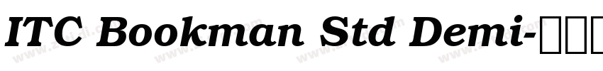 ITC Bookman Std Demi字体转换